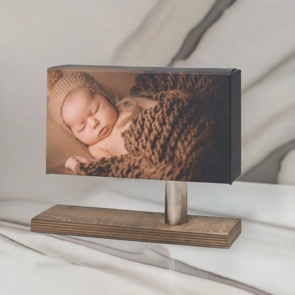Tela de mesa com Suporte com fotografia para decoração