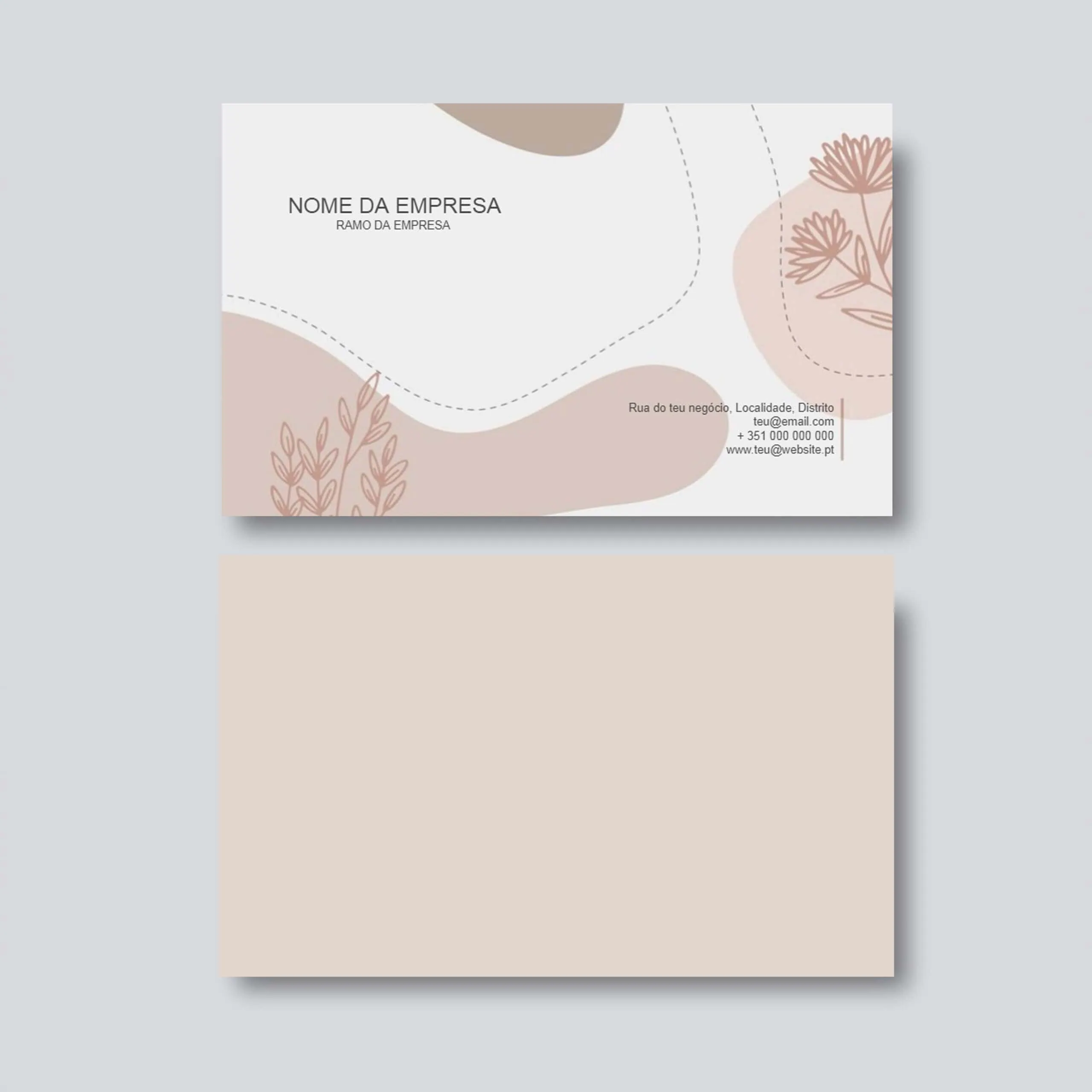 Apresenta-te com classe através deste cartão de visita elegante, impresso em alta qualidade e disponível com uma template de design pronta a utilizar.
