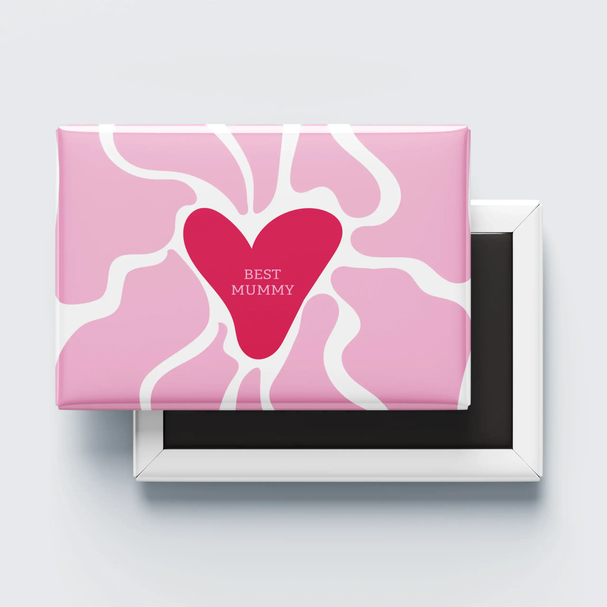 ImanBestMummy_01 Coração rosa com mensagem "Best Mummy" em destaque, presente de amor para mães.