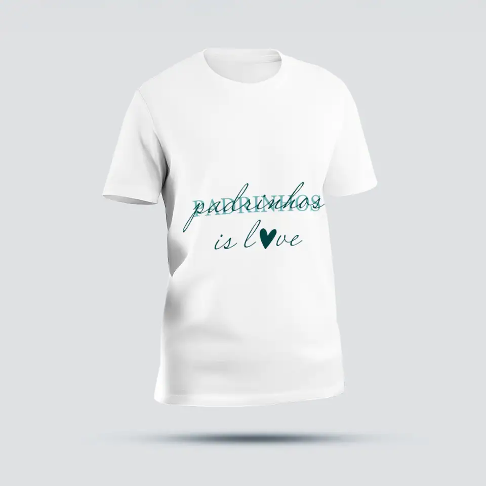 TShirtIsLove Padrinhos is love t-shirt, presente para padrinhos, roupa personalizada, moda casamento, cores elegantes.