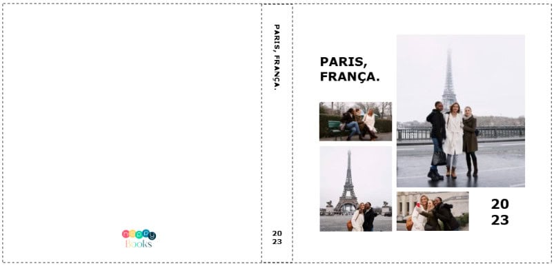 Álbum de Fotos para viagem a Paris, personalizado online