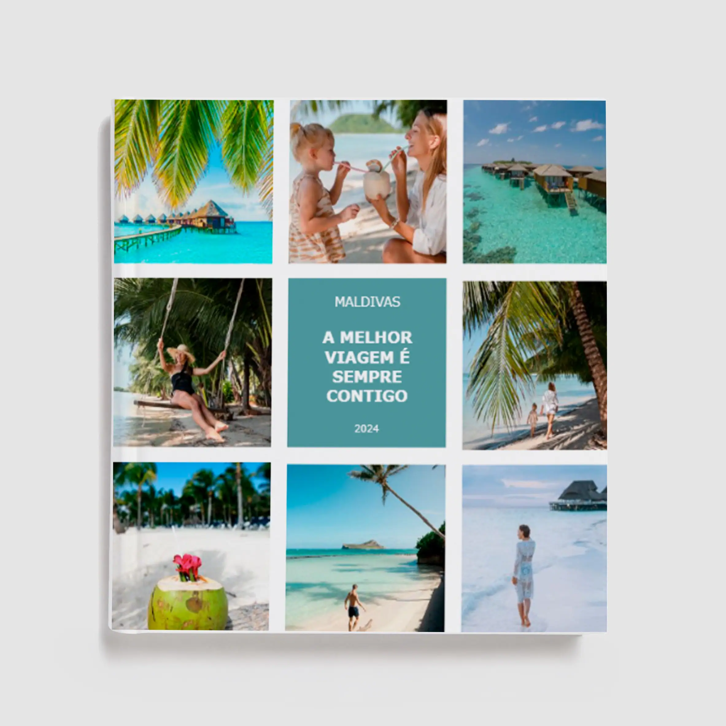 Álbum de fotos para imagens de viagens formato quadrado Álbum de fotos para imagens de viagens formato quadrado