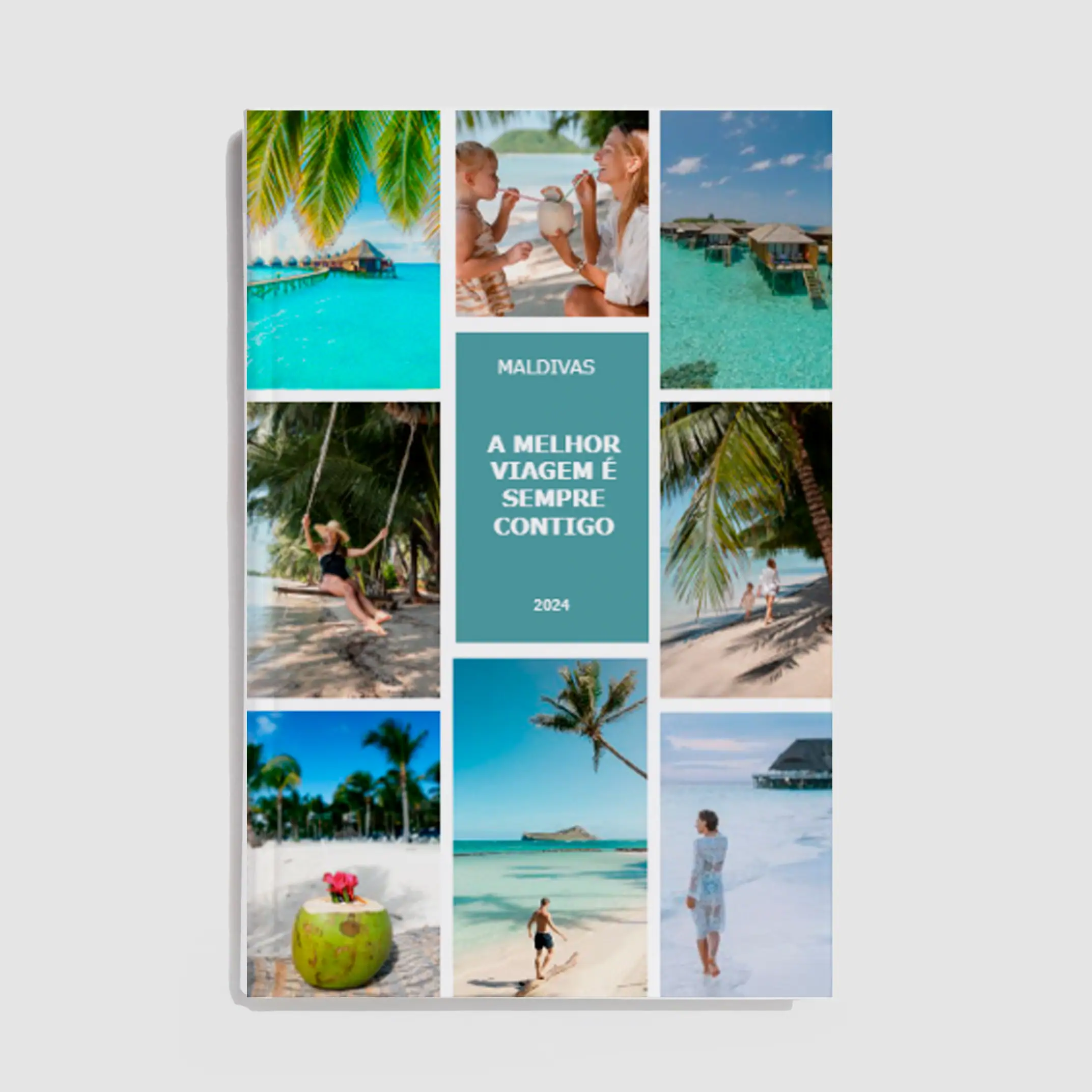 Álbum de fotos para imagens de viagens formato vertical Álbum de fotos para imagens de viagens formato vertical
