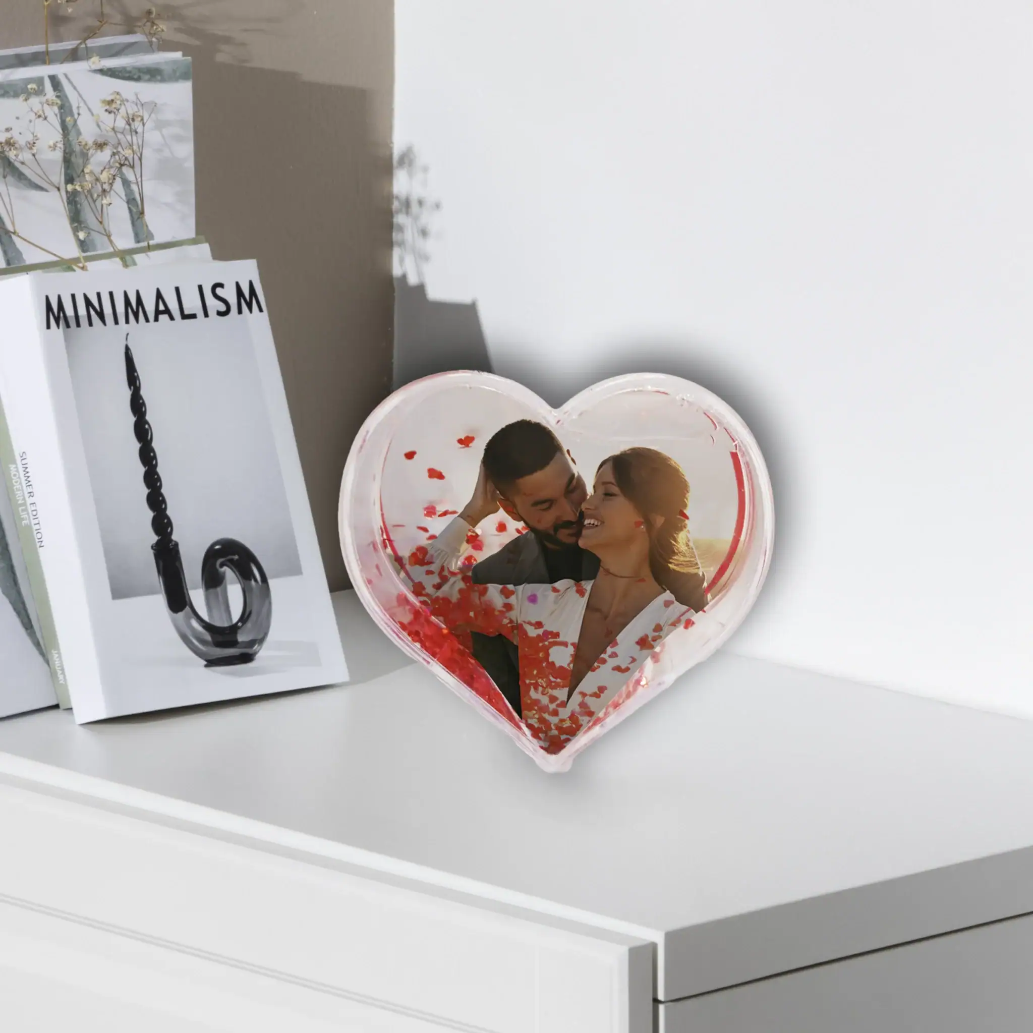 Globo coração personalizado com fotografia