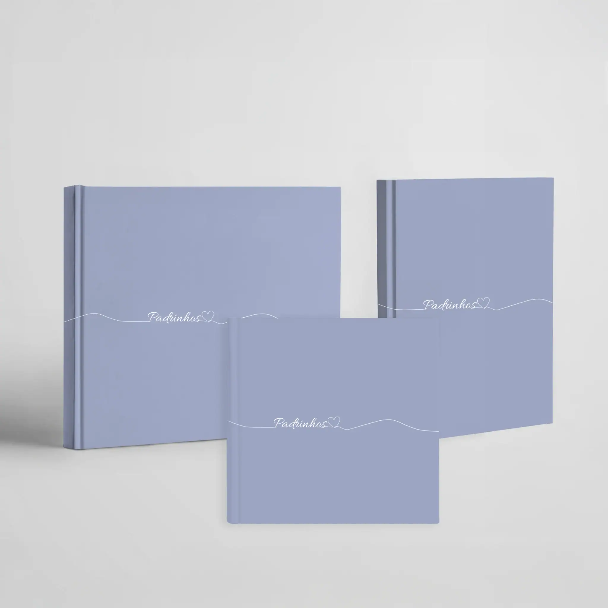 Álbum de fotos para oferecer a padrinhos_azul