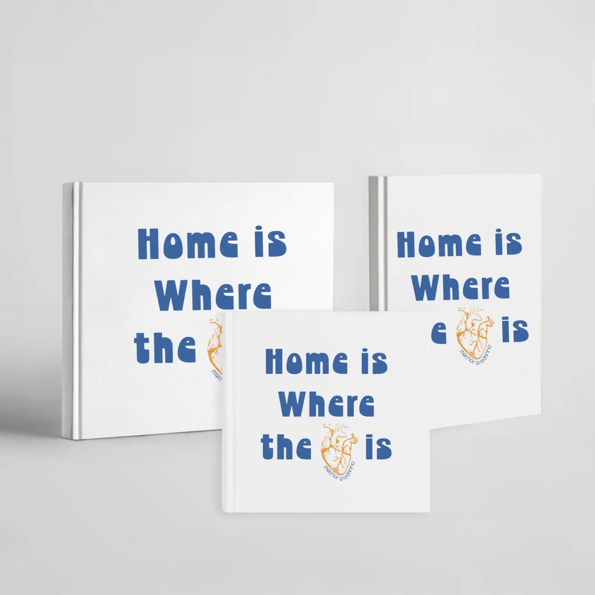 Capa de livro infantil com título "Home is Where the Heart Is" em destaque, focada em leitura e educação infantil.