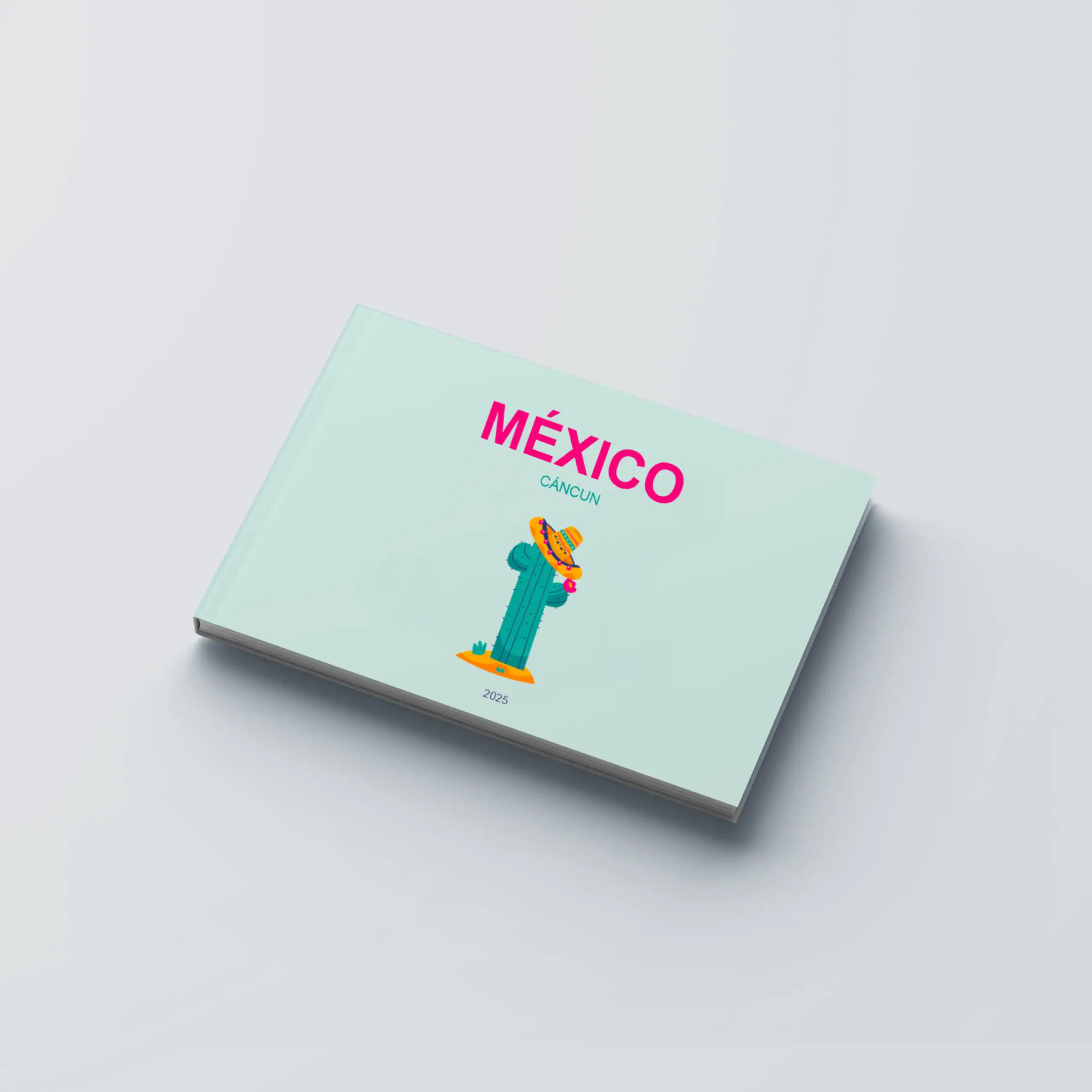 México_CapaDura_H Livro de colorir com tema México e Cancun, perfeito para crianças e turistas que adoram cultura mexicana.