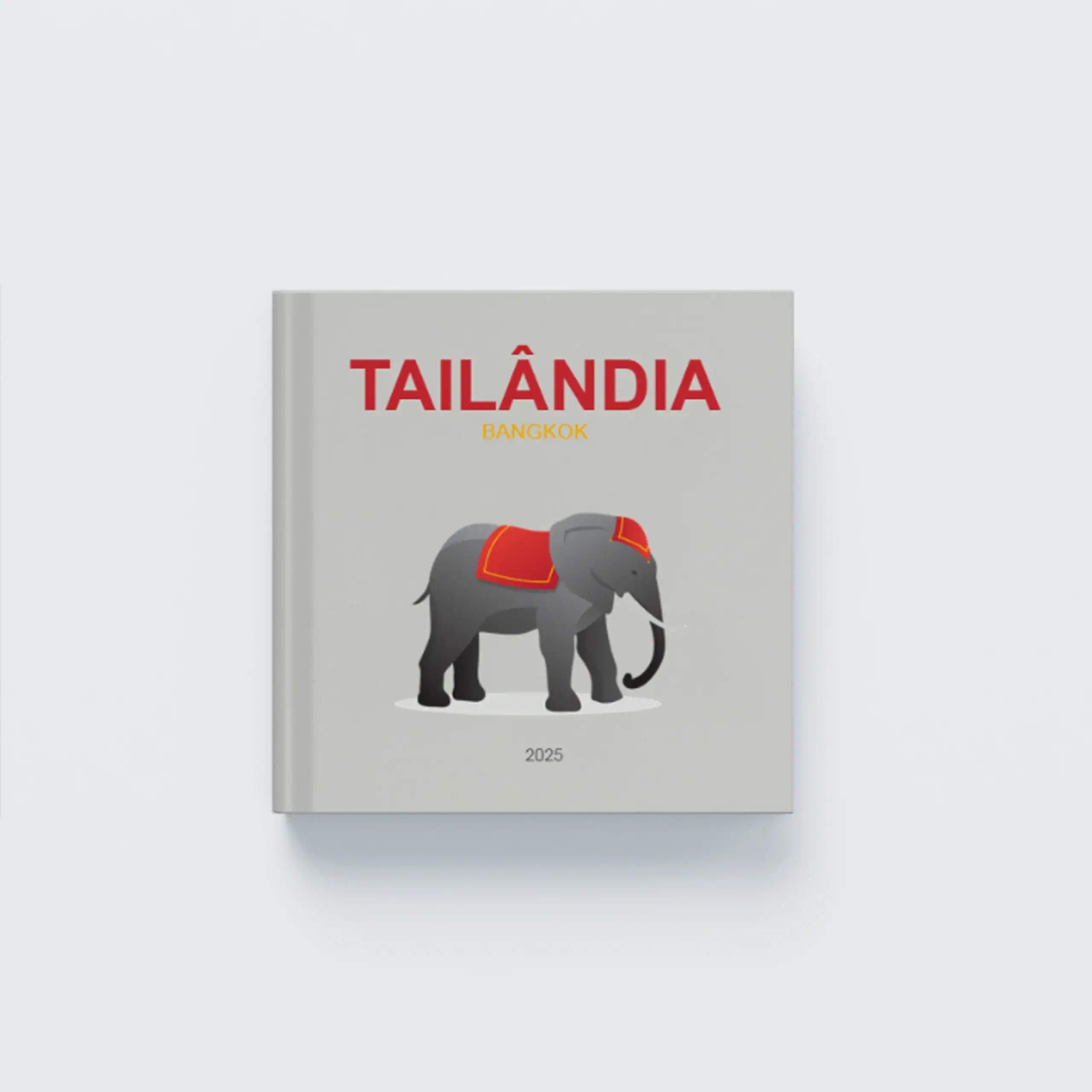 Tailândia_CapaDura_Q Colorido livro de Tailandia com elefante, tema cultural e turismo, disponível na HappyBooks Portugal.